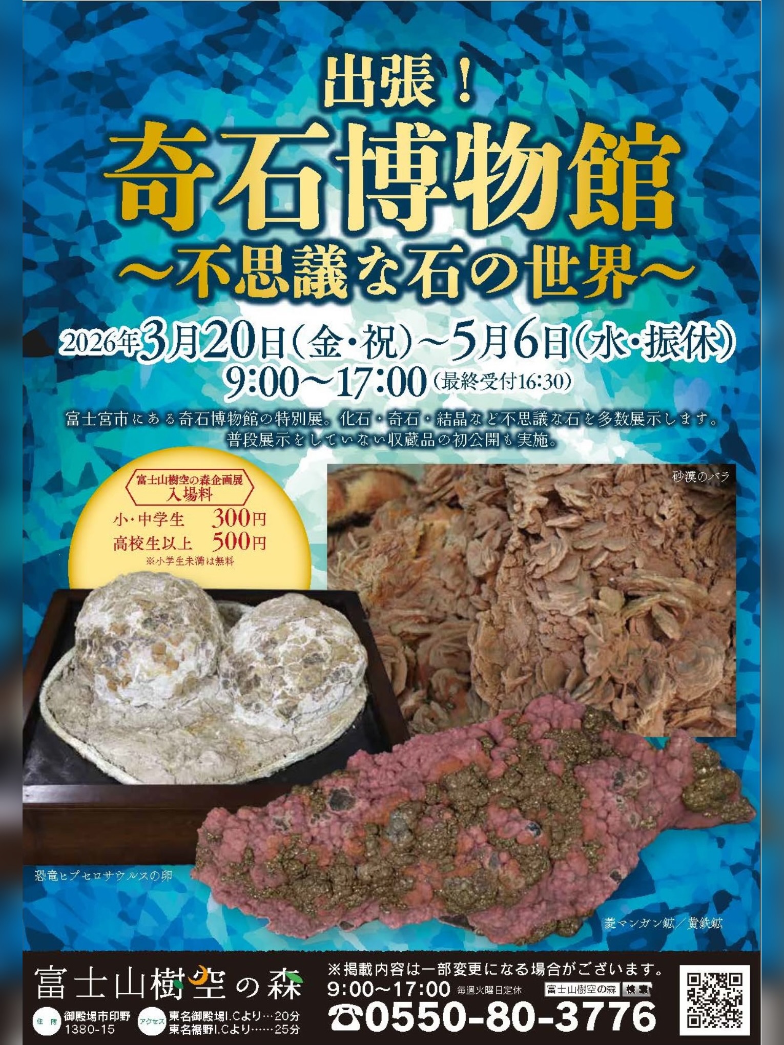 【2026年05月06日（水）まで】『出張！奇石博物館～不思議な石の世界～』